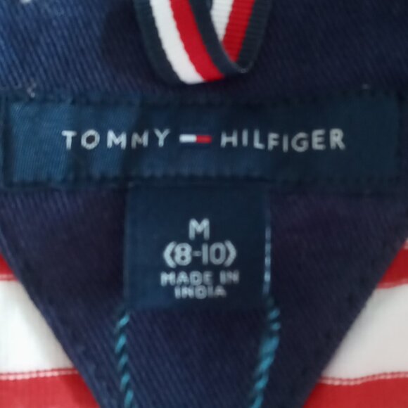 Tommy Hilfiger navy, red, white Polo  shirt, size M ( 8-10 years) N.W.T. - Picture 2 of 5